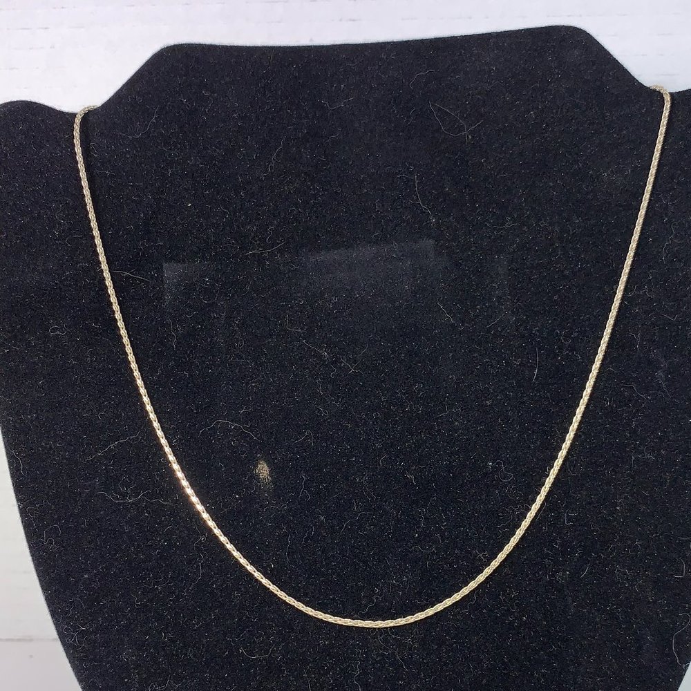 22" Sterling Silver 1.5mm Diamond Cut Wheat Chain Necklace